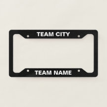 License Plate Frame - Your Team