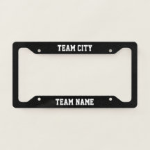 License Plate Frame - Your Team