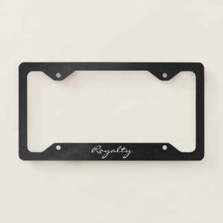 License Plate Frame - (Your Text) Brushed Black