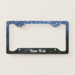 License Plate Frame - Your Text Glitter Blue Black License Plate Frame - Your Text Glitter Blue Black