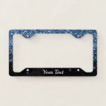 License Plate Frame -Your Text Glitter Blue Duo License Plate Frame -Your Text Glitter Blue Duo