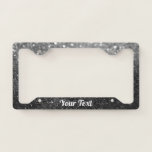 License Plate Frame - Your Text Glitter Grey Black<br><div class="desc">Make your own Custom Car Item. Custom License Plate Frame with place for Your Text. Easily choose your own Frame type,  background and text color.</div>