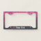 License Plate Frame - Your Text Glitter Pink Black