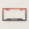 License Plate Frame - Your Text Glitter Red Black