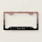 License Plate Frame -Your Text Glitter Rose Gold