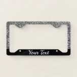 License Plate Frame - Your Text Glitter Silver License Plate Frame - Your Text Glitter Silver