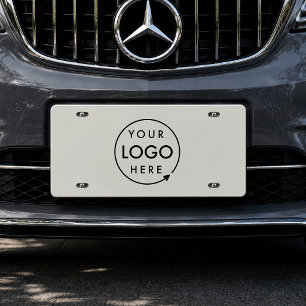 License Plate Gray Company Vehicle Logo Tag