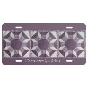 License Plate - I Dream Quilts