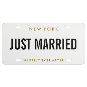 License Plate - Just Married