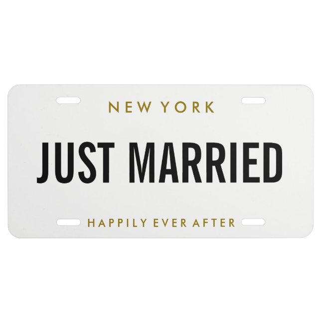 License Plate - Just Married (Front)