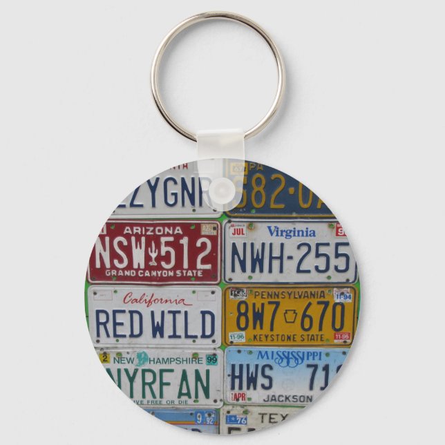 License Plate Lovers Keychain (Front)