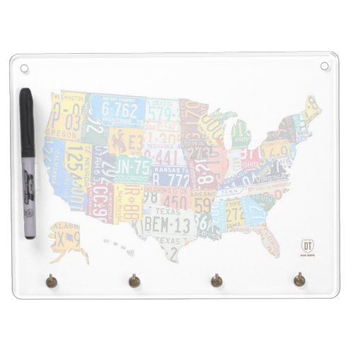 License Plate Map of the United States Board