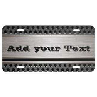 License Plate - Men's Carbon Steel Design