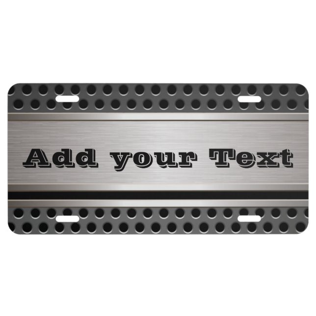 License Plate - Men's Carbon Steel Design (Front)