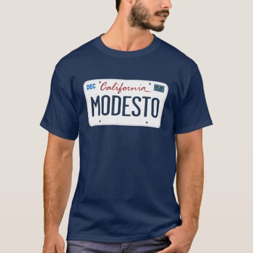 License Plate Modesto California T Shirt