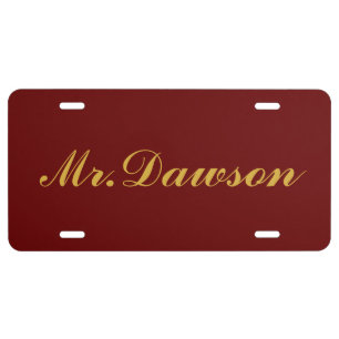 License Plate - Mr.