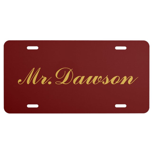 License Plate - Mr. (Front)