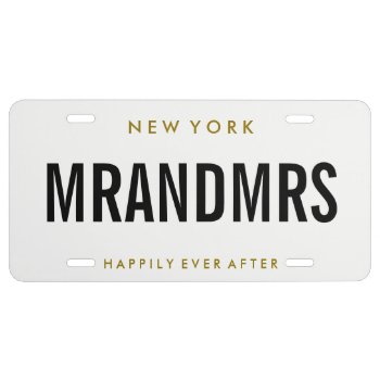 License Plate - Mr. & Mrs. by Evented at Zazzle