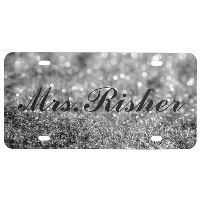 License Plate - Mrs. Glitter (Front)
