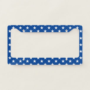 License Plate-Patriotic Stars Plate Frame