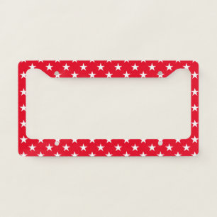 License Plate-Patriotic Stars Plate Frame