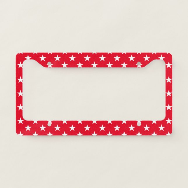 License Plate-Patriotic Stars Plate Frame (Front)