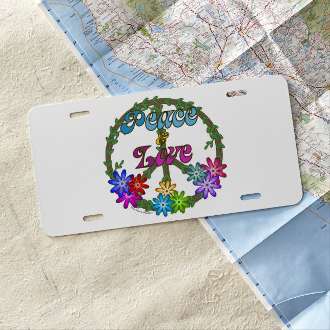 License Plate - Peace & Love (In Situ)
