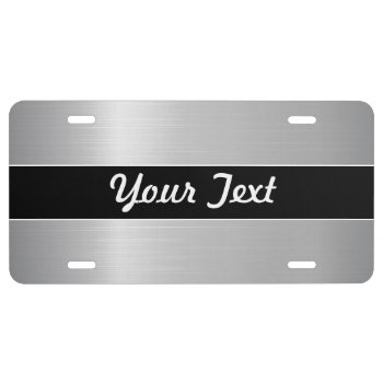 License Plate - Silver Shine Stainless Steel by AutoBoys at Zazzle