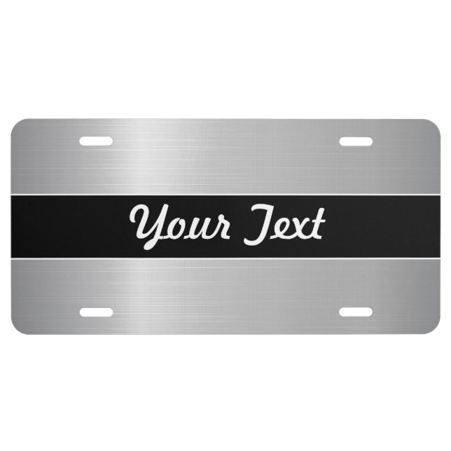 License Plate - Silver Shine Stainless Steel (Front)