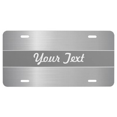 Personalized Rose Gold Stainless Steel Metallic License Plate Personalized Rose Gold Stainless Steel Metallic License Plate Zazzle