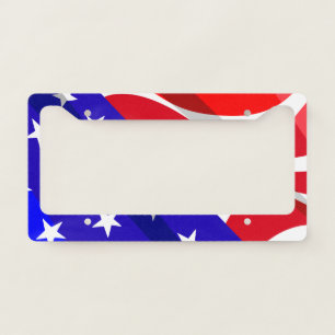 License Plate - Stars and Stripes Frame