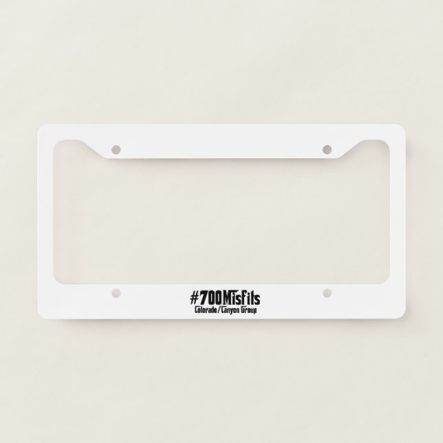 License plate trim frame (Front)