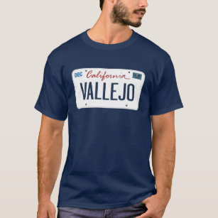 License Plate Vallejo California T Shirt