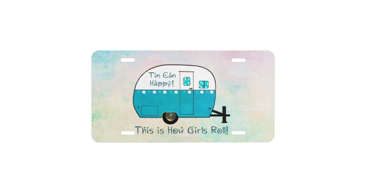 LICENSE PLATE Vintage Camper Zazzle