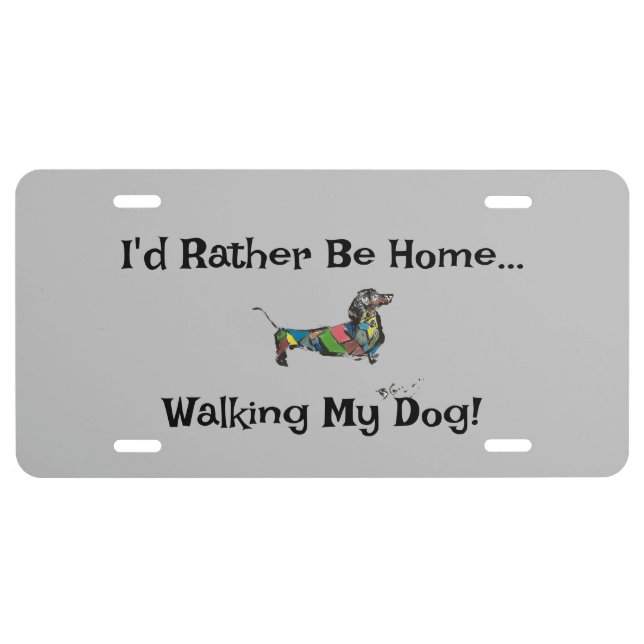 License Plate with Dachshund (Front)