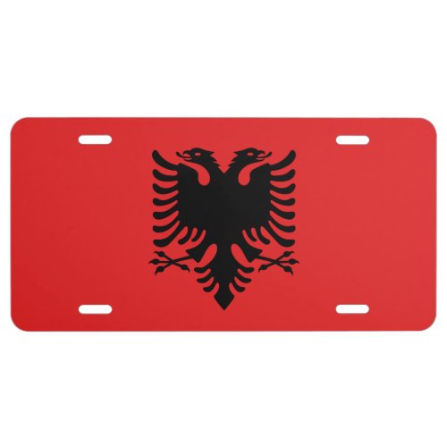 License plate with Flag of Albania