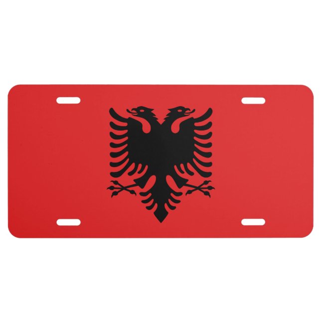 License plate with Flag of Albania (Front)