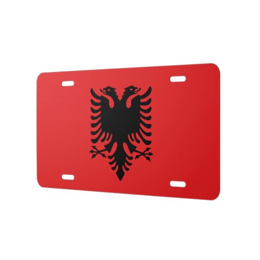 License plate with Flag of Albania Zazzle