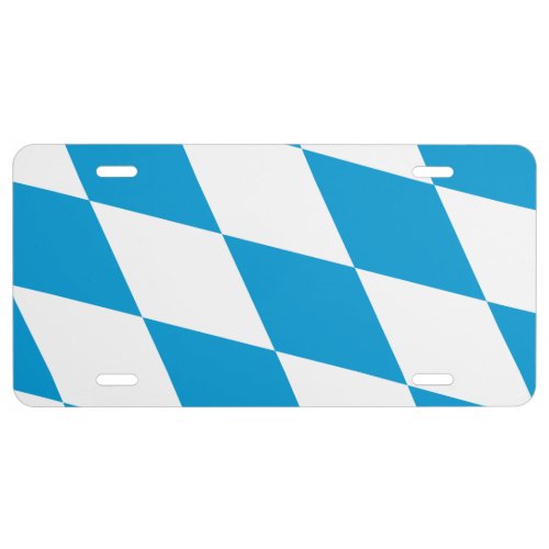 License plate with Flag of Bavaria Germany