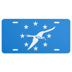 License plate with Flag of Corpus Christi, USA