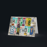 License Plates Happy 18th Birthday Card<br><div class="desc">By Gear4gearheads.</div>
