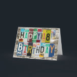 License Plates Happy 18th Birthday Card<br><div class="desc">By Gear4gearheads.</div>