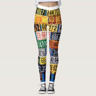 License Plates Leggings