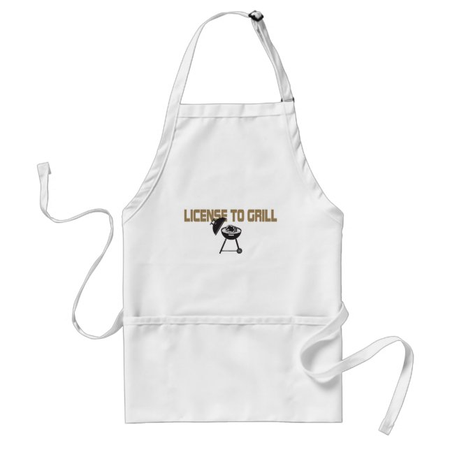 License To Grill Adult Apron (Front)