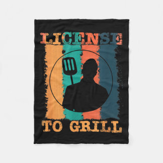 License To Grill Bbq Master Fleece Blanket