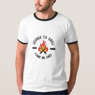 License to Grill – Flame On, Chef Ringer Tee