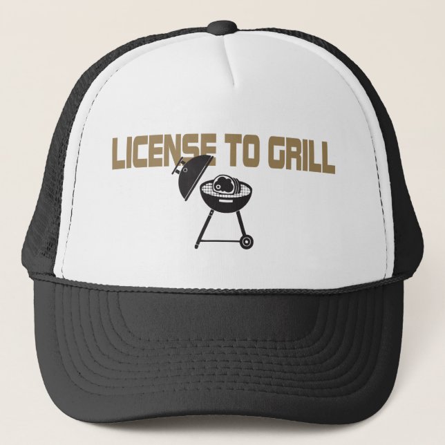 License To Grill Trucker Hat (Front)