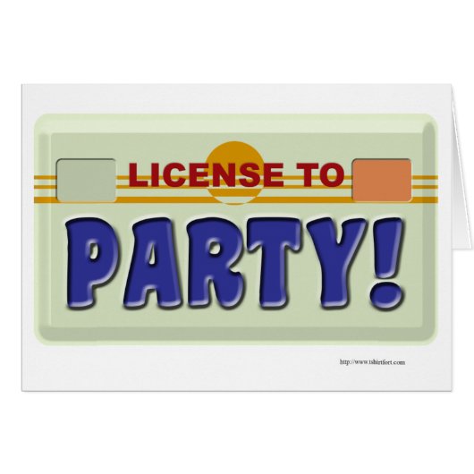 License To Party! Cards (Front Horizontal)