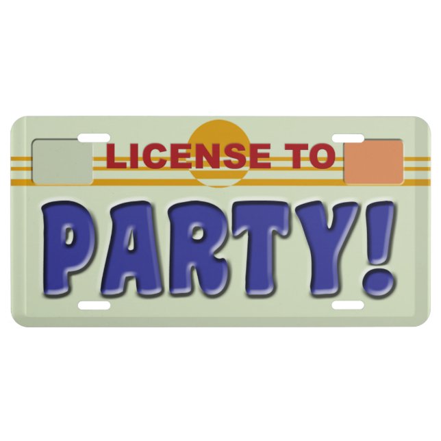 License to Party License Plate (Front)