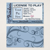 License To Play, Divorce Party Favor (Front & Back)